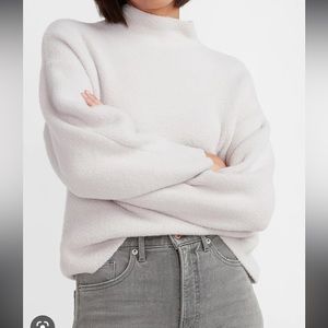Express Cozy Mock Neck Sweater in Moonlight